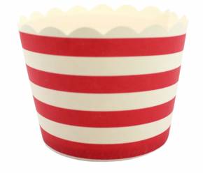 Robert Gordon Le Petite Gateau Red & White Stripe Cupcake Wrappe